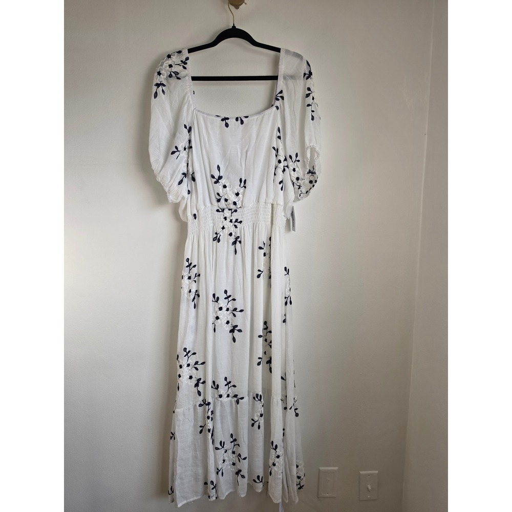 New Kindred by Anthropologie white embroidered gauze maxi dress size 3XL